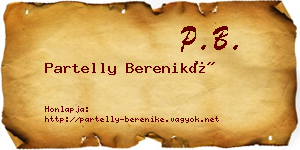 Partelly Bereniké névjegykártya
